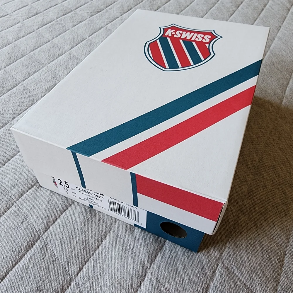 K‎ Swiss Girls Rainbow Classic VN Sneakers Size 2.5 New
